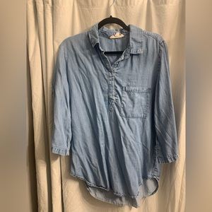 Chambray tunic top